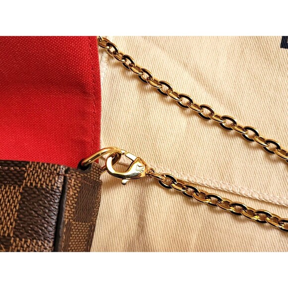 EUC LOUIS VUITTON Pochette Felicie PATCHES Shoulder Bag N60129 Damier, RECEIPT - Picture 10 of 16